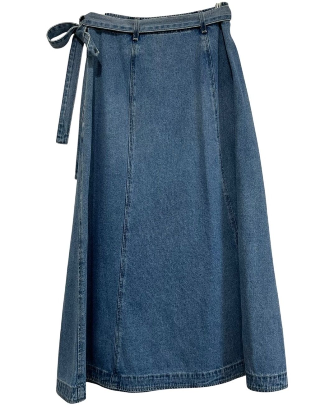 NEW Anthropologie Citizens Of Humanity Madelyn Denim Midi Wrap Skirt Size XS - Picture 8 of 16